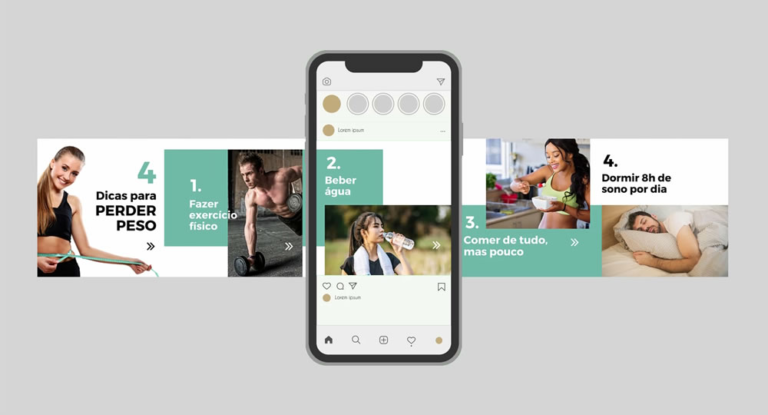 Testes do Instagram contam como quadros individuais em um carrossel